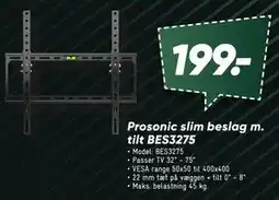 Bilka Prosonic slim beslag m. tilt BES3275 tilbud