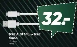 Bilka USB A til Micro USB Kabel tilbud