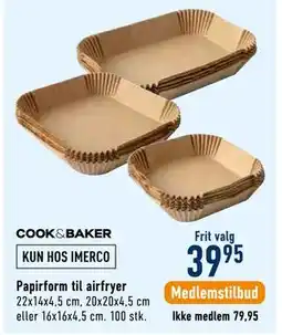 Imerco Papirform til airfryer tilbud