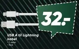Bilka USB A til Lightning kabel tilbud