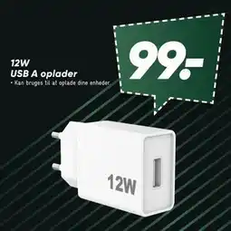 Bilka 12W USB A oplader tilbud