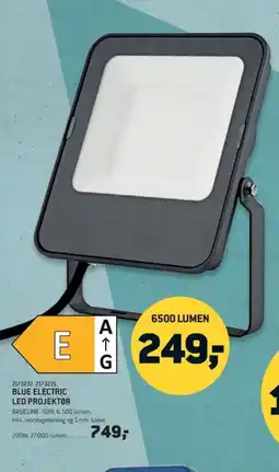 XL-BYG Blue electric led projektør tilbud