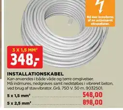 jem & fix INSTALLATIONSKABEL tilbud