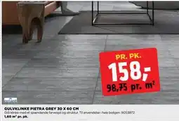 jem & fix GULVKLINKE PIETRA GREY 30 X 60 CM tilbud