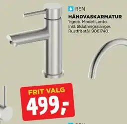 jem & fix HÅNDVASKARMATUR tilbud
