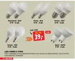 jem & fix LED-PÆRE 3-TRIN tilbud