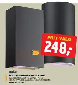 jem & fix ROLD UDENDØRS VÆGLAMPE tilbud