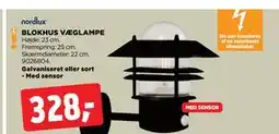 jem & fix BLOKHUS VÆGLAMPE tilbud