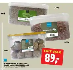 jem & fix JORDNØDDER, HAMPEFRØ ELLER LUKSUS MEJSEBOLDE tilbud