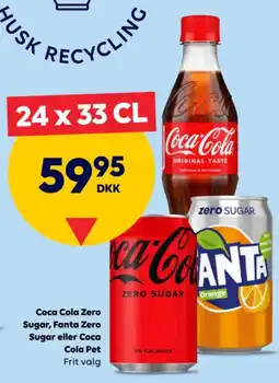 BorderShop Coca Cola Zero Sugar, Fanta Zero Sugar eller Coca Cola Pet tilbud