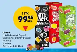 BorderShop Cloetta Lakridskonfekt Engelsk Vingummi tilbud