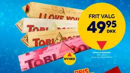 BorderShop Toblerone Chokolade tilbud