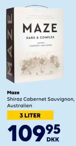 BorderShop Maze Shiraz Cabernet Sauvignon tilbud
