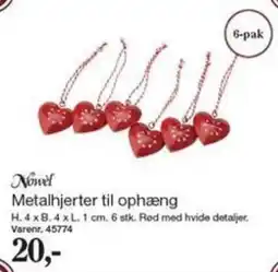 Harald Nyborg Novel Metalhjerter til ophæng tilbud