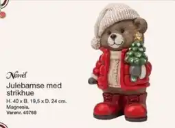 Harald Nyborg Novel Julebamse med strikhue tilbud