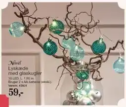 Harald Nyborg Novel Lyskæde med glaskugler tilbud