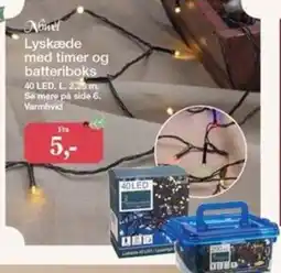 Harald Nyborg Novel Lyskæde med timer og batteriboks tilbud
