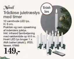 Harald Nyborg Novel Trådløse juletræslys med timer tilbud