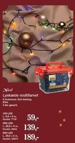 Harald Nyborg Novel Lyskæde multifarvet tilbud