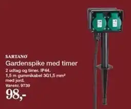 Harald Nyborg Sartano Gardenspike med timer tilbud