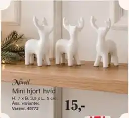 Harald Nyborg Novel Mini hjort hvid tilbud