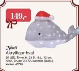 Harald Nyborg Nowel Akrylfigur hval tilbud