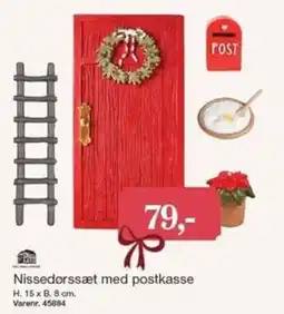 Harald Nyborg Nissedørssæt med postkasse tilbud