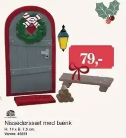 Harald Nyborg Nissedørssæt med bænk tilbud