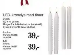 Harald Nyborg Loulou LED-kronelys med timer tilbud