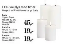 Harald Nyborg Lany LED-vokslys med timer tilbud