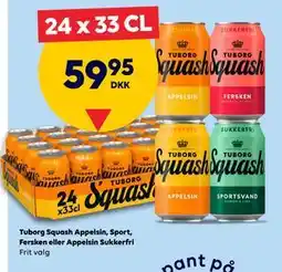 BorderShop Tuborg Squash Appelsin, Sport, Fersken eller Appelsin Sukkerfri tilbud