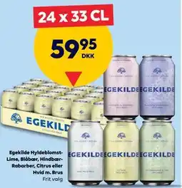 BorderShop Egekilde Hyldeblomst-Lime, Blåbær, Hindbær-Rabarber, Citrus eller Hvid m. Brus tilbud