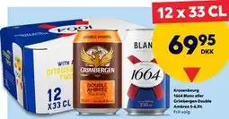 BorderShop Kronenbourg 1664 Blanc eller Grimbergen Double Ambree 5-6,5% tilbud