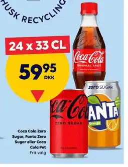 BorderShop Coca Cola Zero Sugar, Fanta Zero Sugar eller Coca Cola Pet tilbud