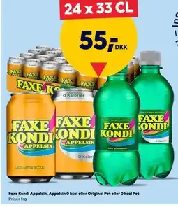 BorderShop Faxe Kondi Appelsin, Appelsin 0 kcal eller Original Pet eller 0 kcal Pet tilbud