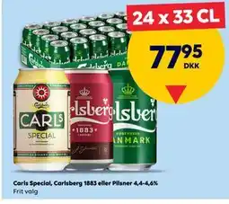 BorderShop Carls Special, Carlsberg 1883 eller Pilsner 4,4-4,6% tilbud