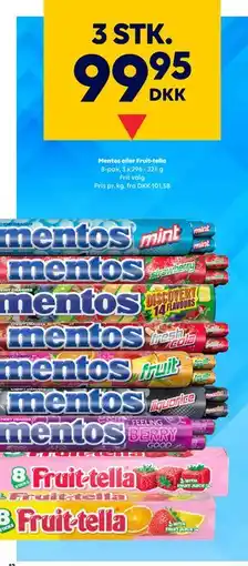BorderShop Mentos eller Fruit-tella tilbud