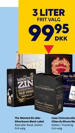 BorderShop The Wanted Zin eller Silverboom Black Label tilbud