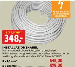 jem & fix Installationskabel tilbud