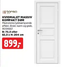 jem & fix Hvidmalet massiv kompakt dør tilbud