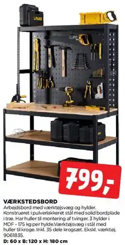 jem & fix VÆRKSTEDSBORD tilbud