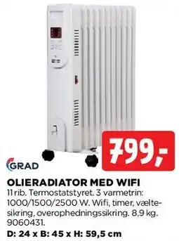 jem & fix Olieradiator med WiFi tilbud
