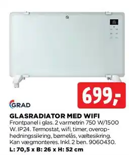 jem & fix Glasradiator med WiFi tilbud