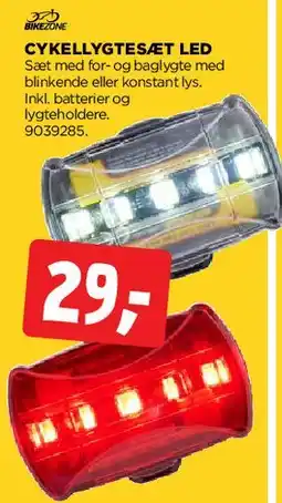 jem & fix Cykellygtesæt LED tilbud