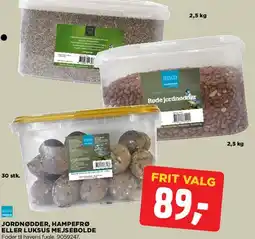 jem & fix Jordnødder, hampefrø eller luksus mejsebolde tilbud