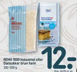 REMA 1000 REMA 1000 kokosmel eller Dansukker brun farin tilbud