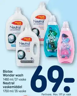REMA 1000 Biotex / Neutral vaskemiddel tilbud