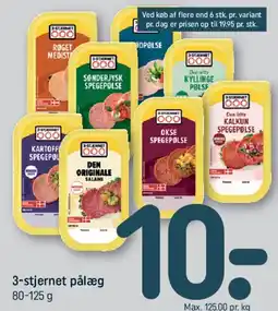 REMA 1000 3-stjernet pålæg tilbud