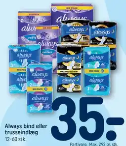 REMA 1000 Always bind eller trusseindlæg tilbud