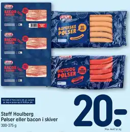 REMA 1000 Steff Houlberg pølser eller bacon i skiver tilbud